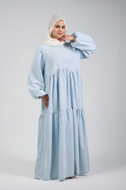 TAJ Denim Dress - Baby Blue