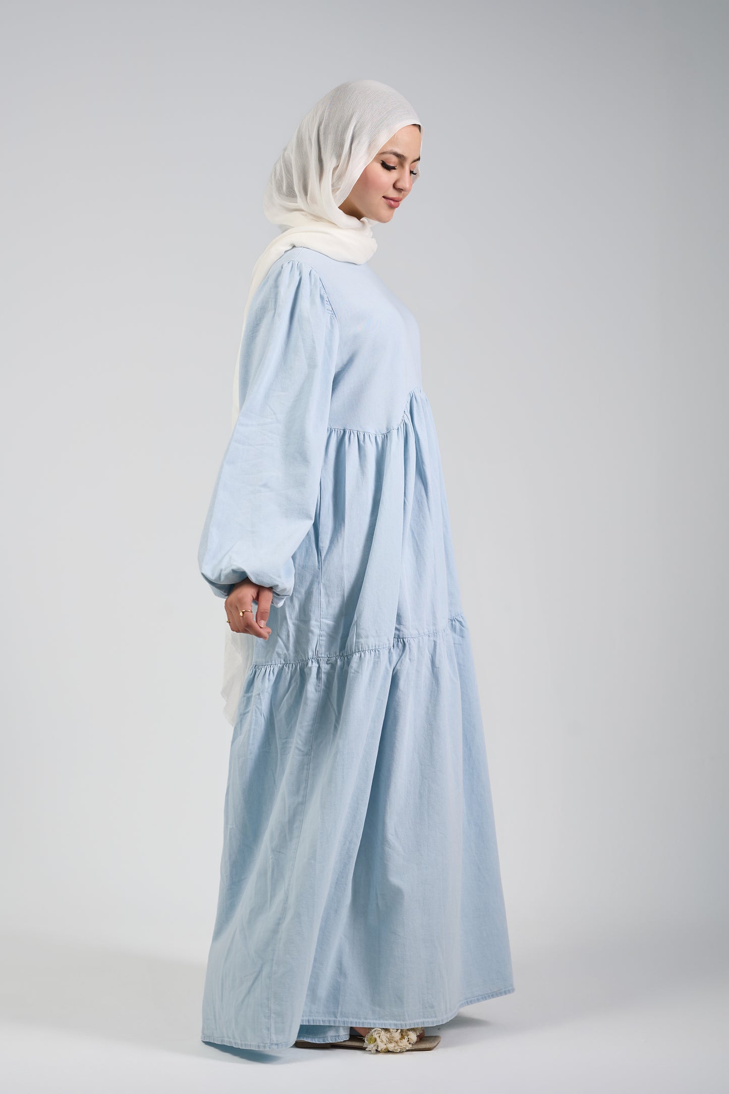 TAJ Denim Dress - Baby Blue