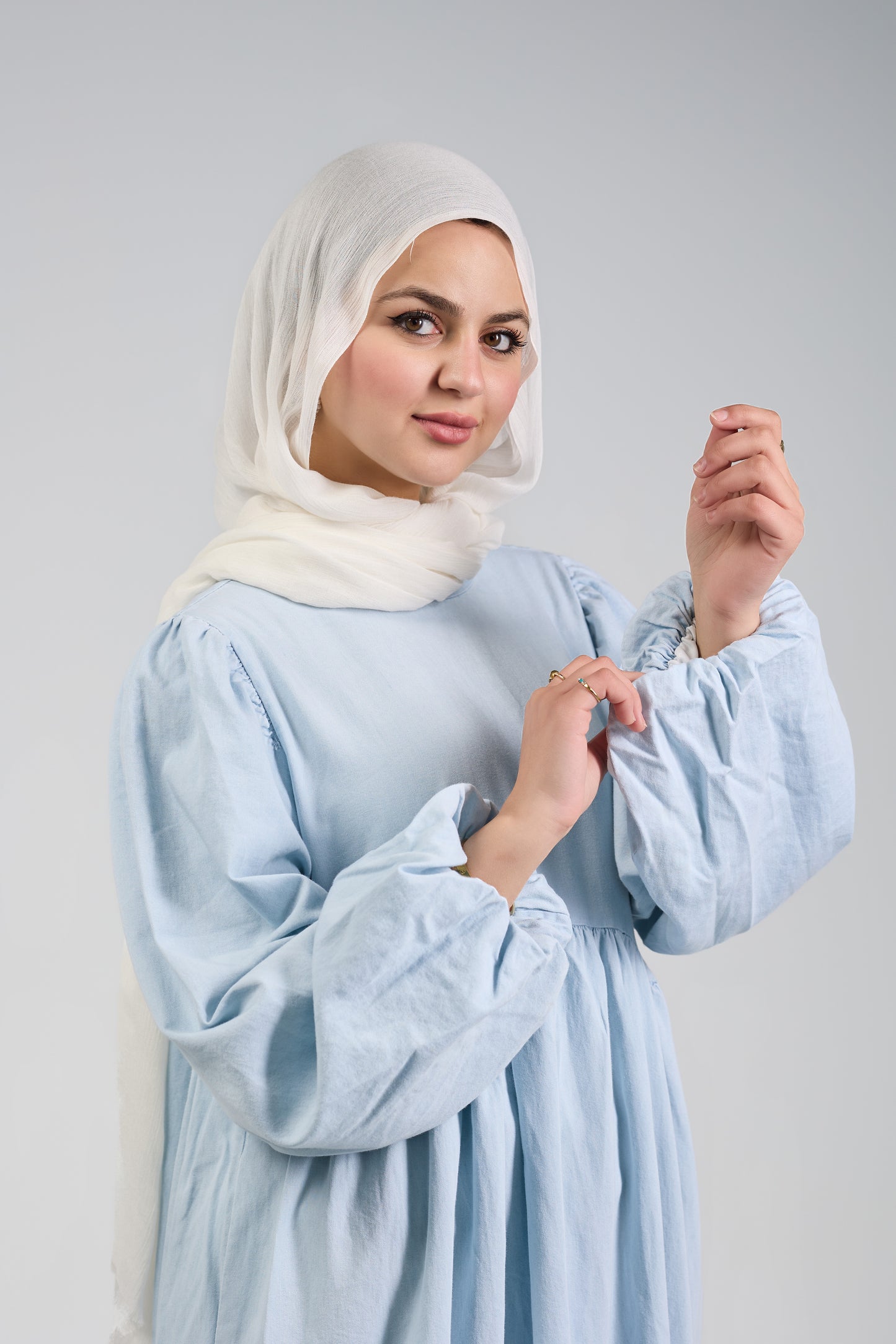 TAJ Denim Dress - Baby Blue