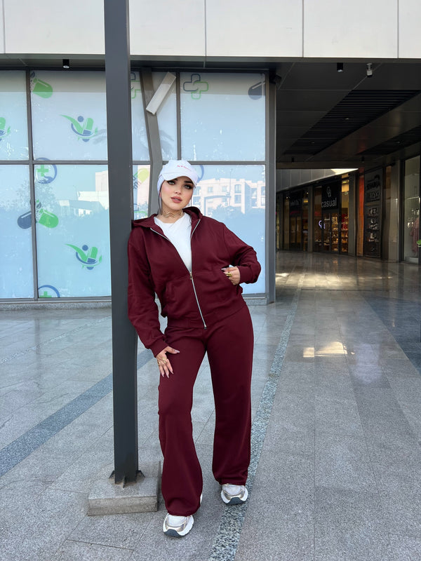 Taj Track suit - Burgundy